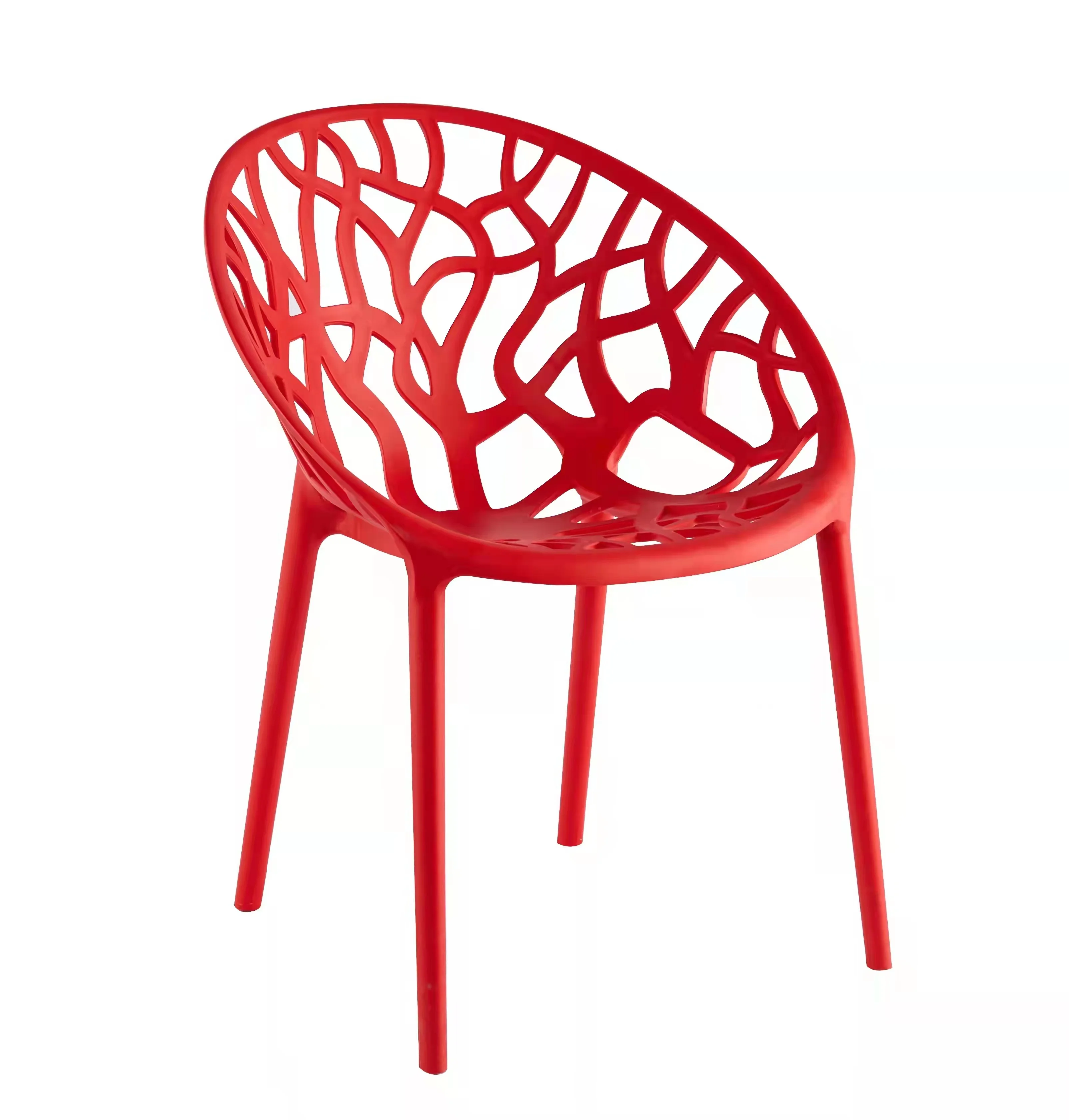 Nordic Style Stackable Outdoor Dining Chair PP Hotel Garden Office Living Room Chair Comfortable Seat Plastic Home Furniture