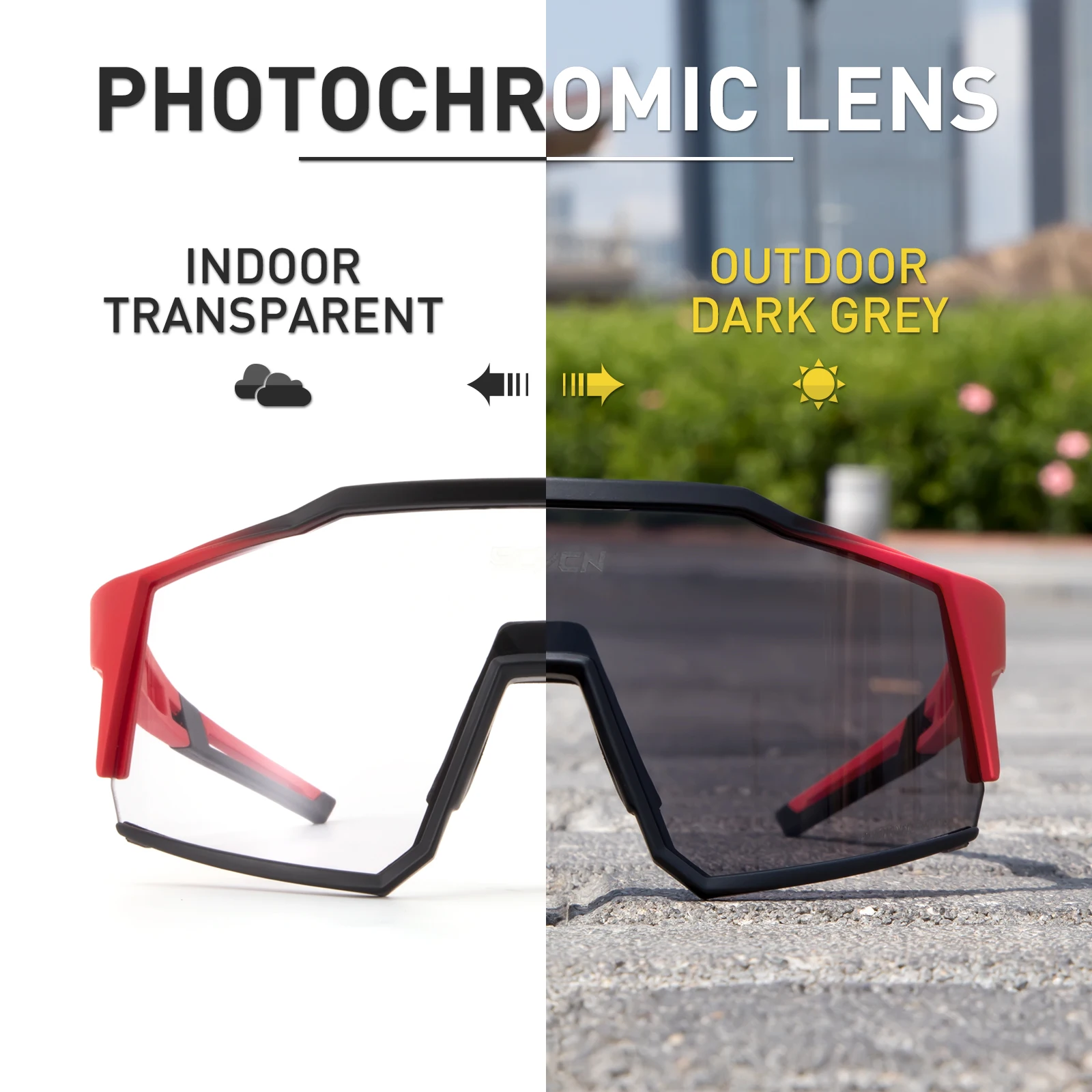 2022 SCVCN Polarized Cycling Sunglasses Men Women Outdoor Sport Glasses Running Fishing Eyewear Mountain Bike Bicycle Glasses