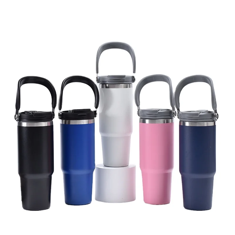304 stainless steel thermos cup Hot selling 30oz Portable car Cup Travel vacuum mug with handle