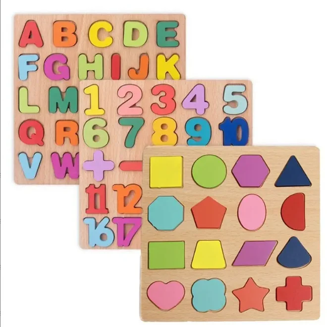 New Trending Wooden Baby Intellectual Development Toys Montessori Early Learning Educational Toys for 1 to 3-year-old Boys Girls