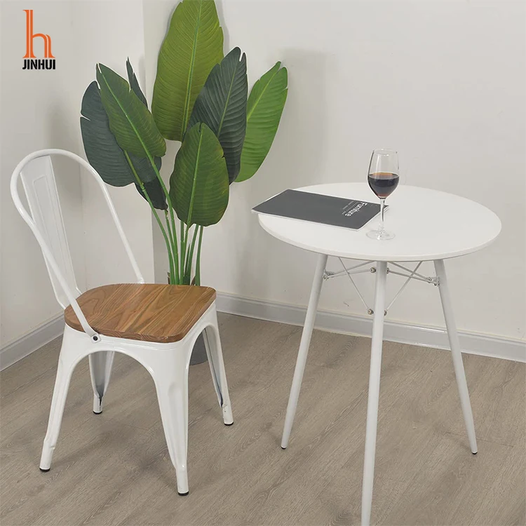 Modern Design Dinning Table Low Price Restaurants MDF Wood Tables with metal legs