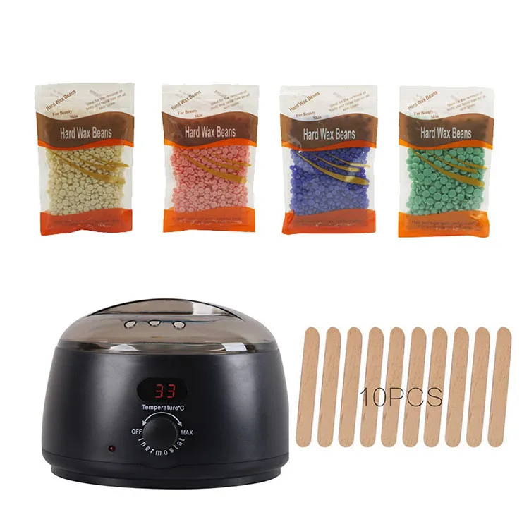 led heated wax melt machine custom logo effective hair remover wax warmer kit wholesale