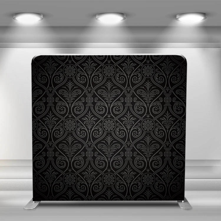 Portable high quality straight tension fabric white wall photobooth backdrop photography