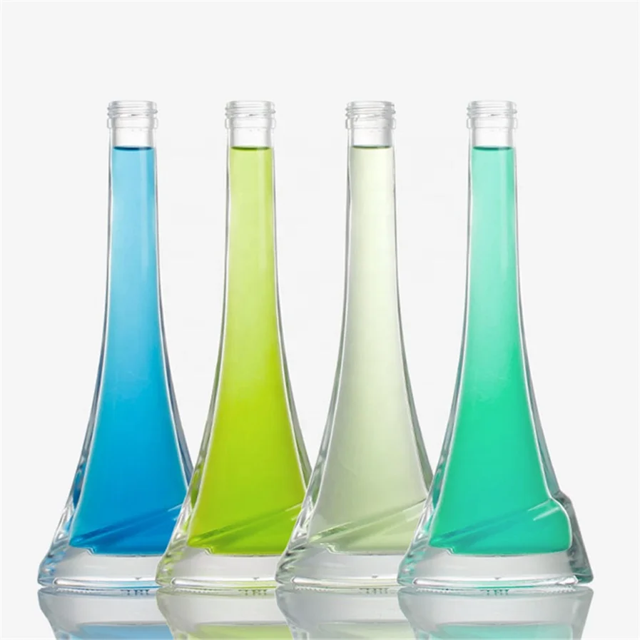 customized shape empty liquor spirits vodka whiskey glass bottles