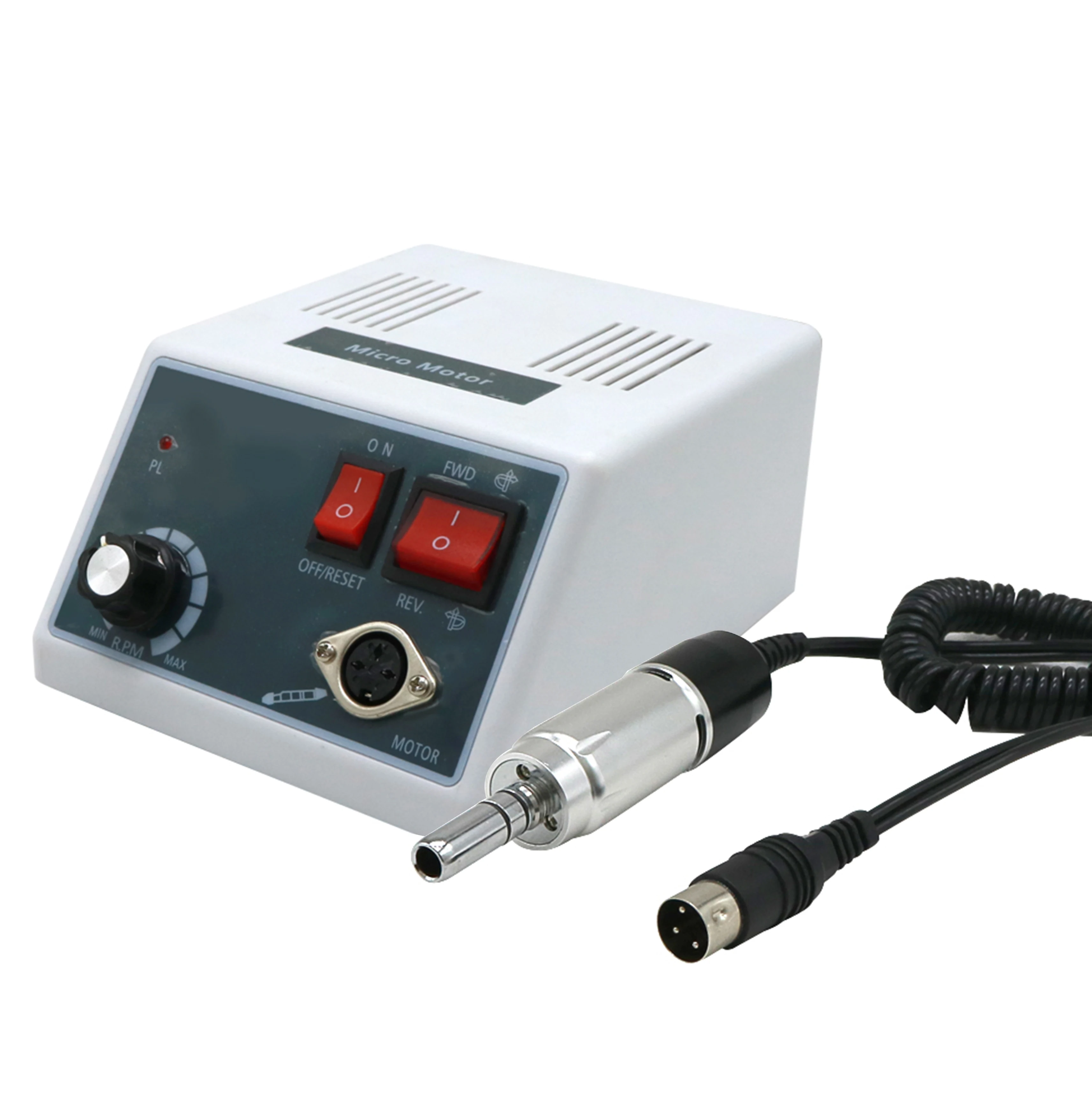 Micromotor For Dental Lab 35000RPM Control Box E-type Dental  High Speed Dental Laboratory 18 Micromotor Handpiece