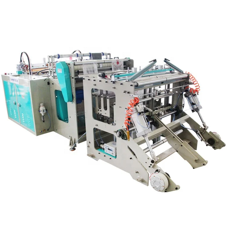 
HDPE Polythene Carry Plastic Bag Cutting Tshirt Shoping Bag Making Machine 