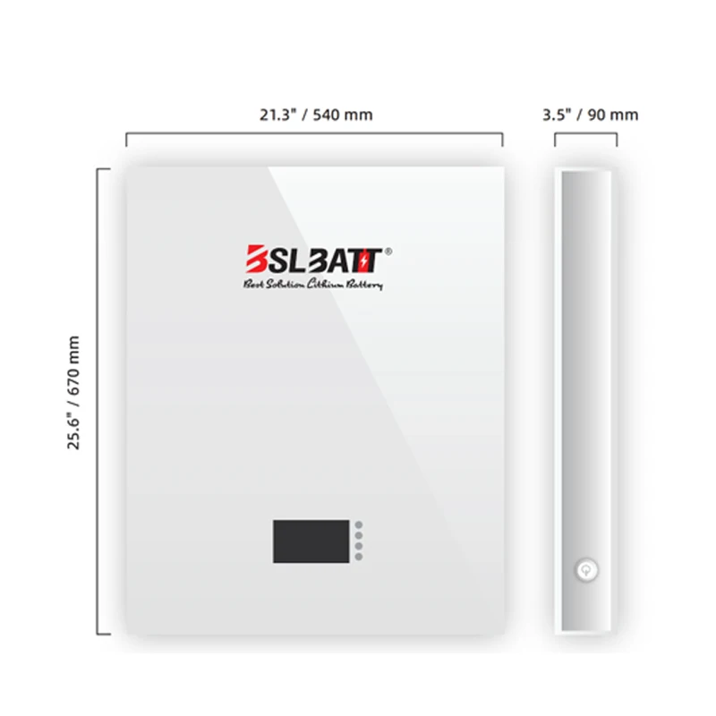 Ультратонкий литий-ионный аккумулятор BSLBATT, настенный Аккумулятор для хранения энергии для дома
