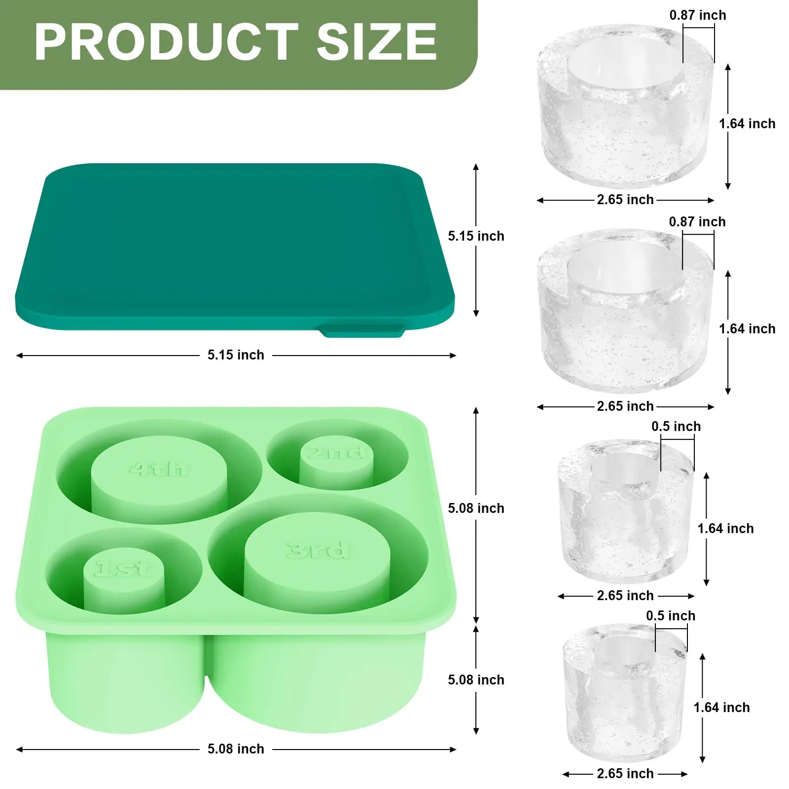 wholesale products hot silicone ice cut mol lattice cube tray moold for stanley straws shaped 40oz tumbler cup molds