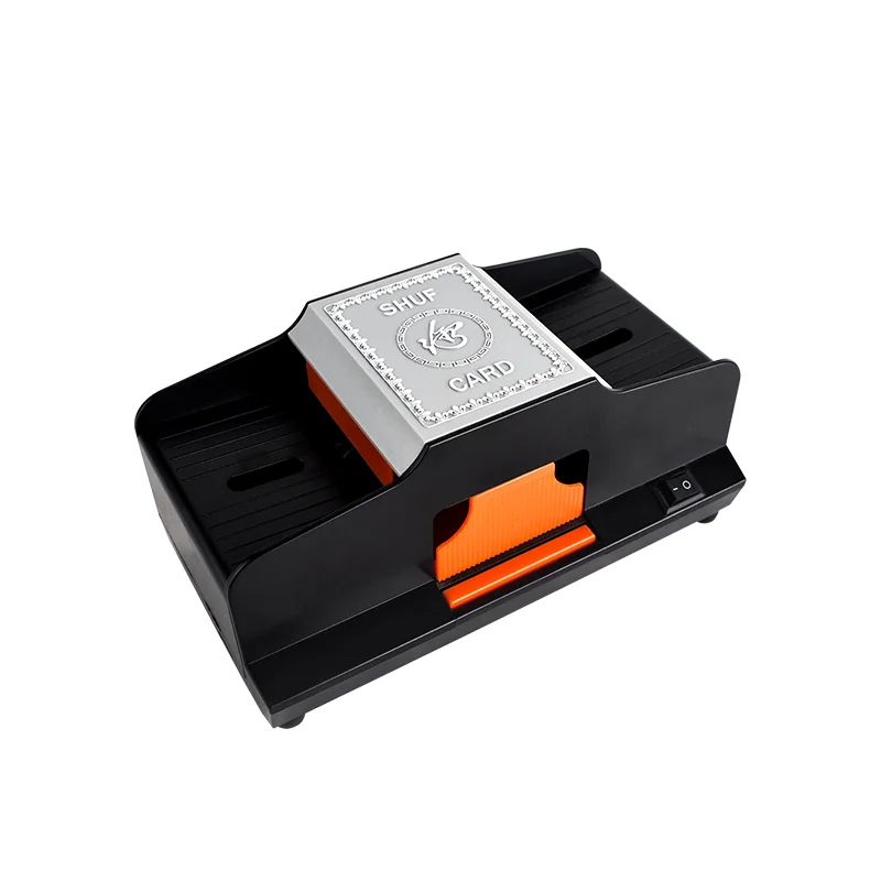YH Hot Sale 2 Decks Automatic Button Hai Card Shuffler Machine With Plug&Power Supply