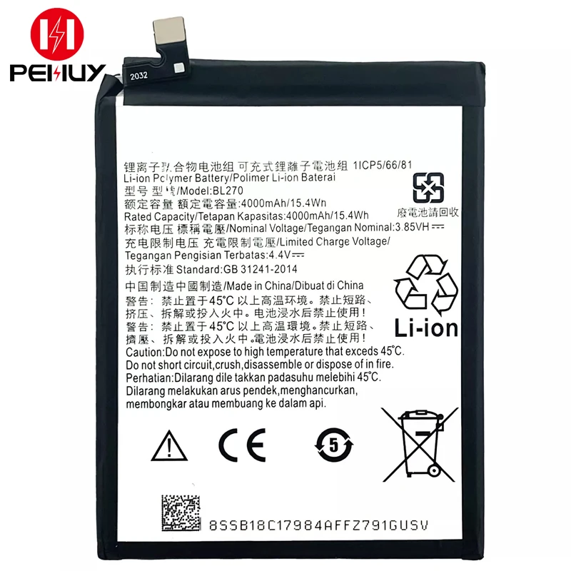 BL270 4000mAh lithium ion digital mobile phone batteries aaa for XT1922 Motorola battery