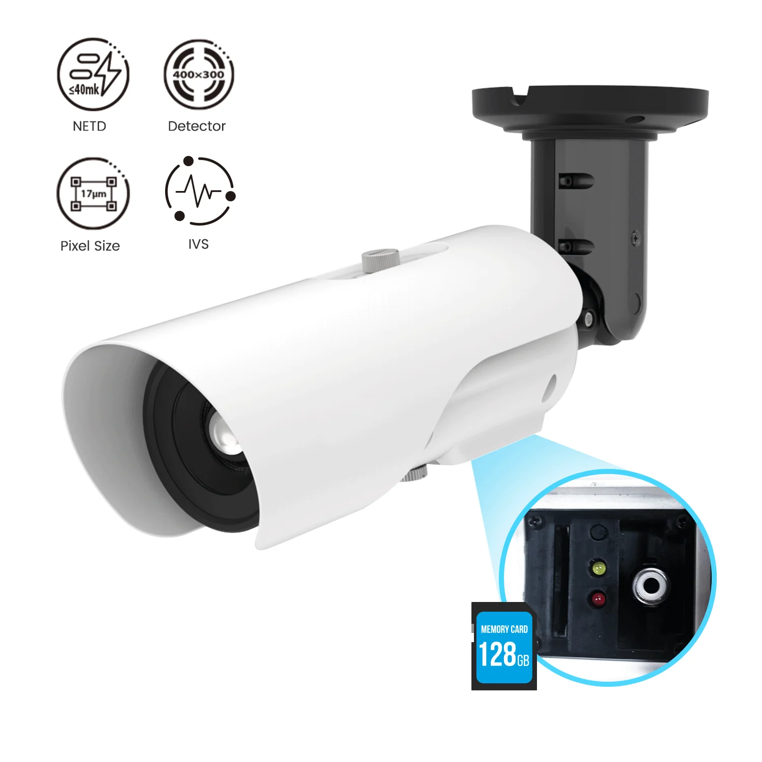 400*300/640*512 Warehouse Factory Industrial fire detection alarm camera 24h online thermal imaging monitoring infrared camera