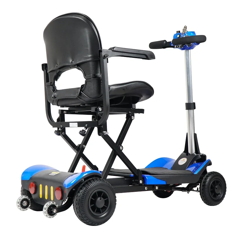 JBH Light Automatic Folding 4 Wheel Mobility Electric Powered Scooter With Seat For Senior Adults
