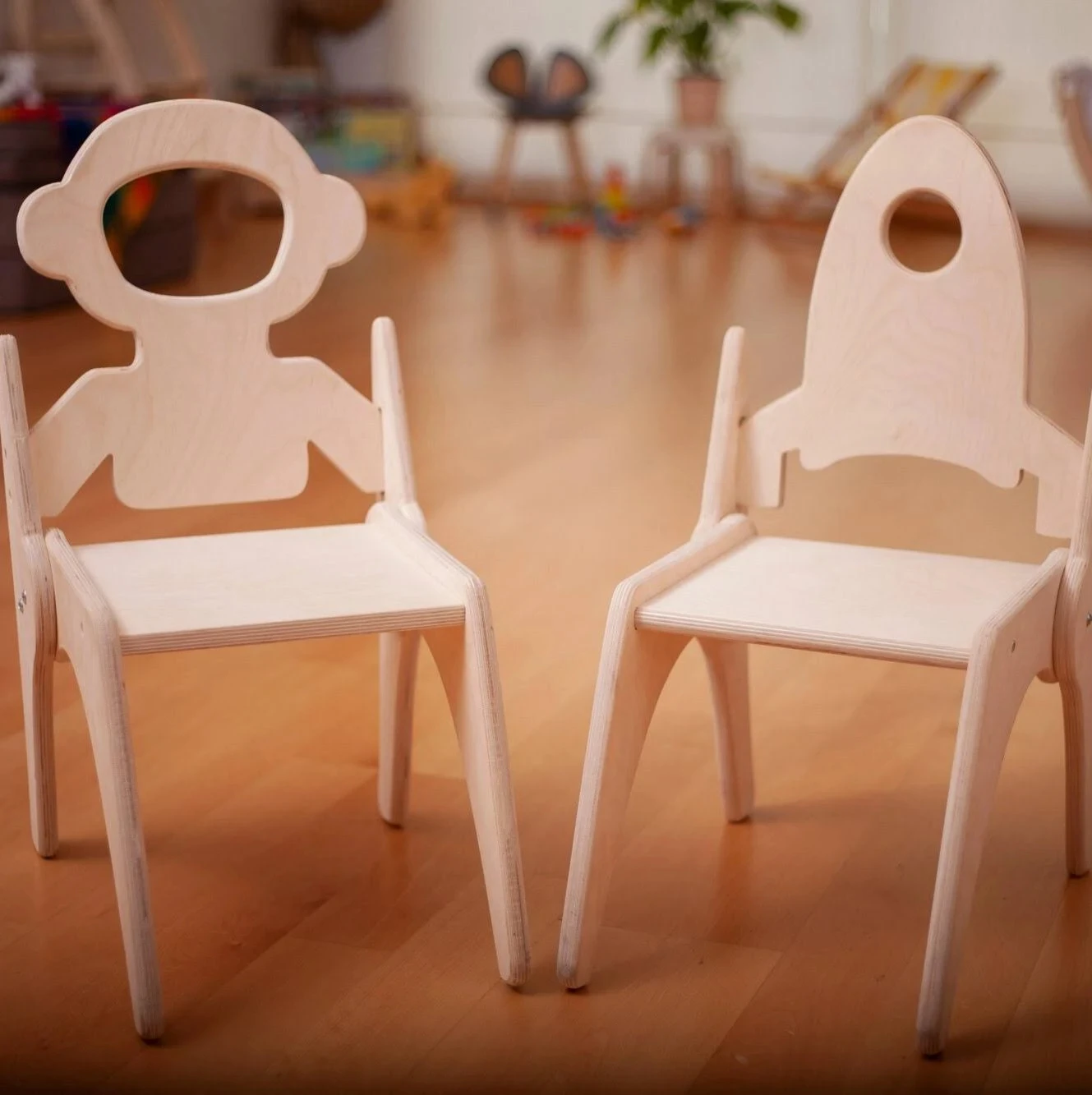 202408 Baby furniture Wooden Kids Chair and Table Set Handmade Toddler Furniture Montessori Kids Table and Chair Set