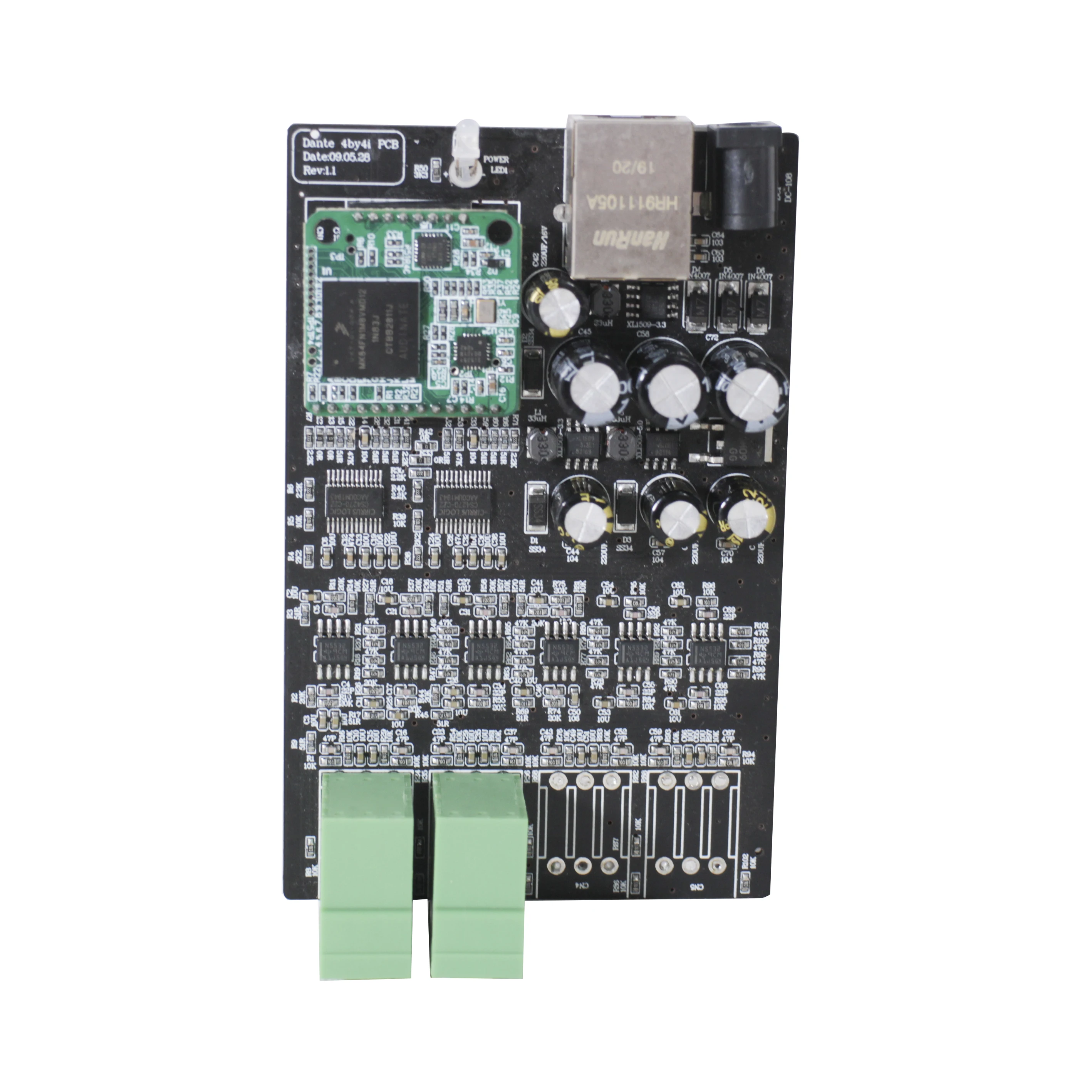 M Pcb Professional Custom Circuit Board Pcb Dante Network 2 In And 2 Out Pcba with Ideal Interface