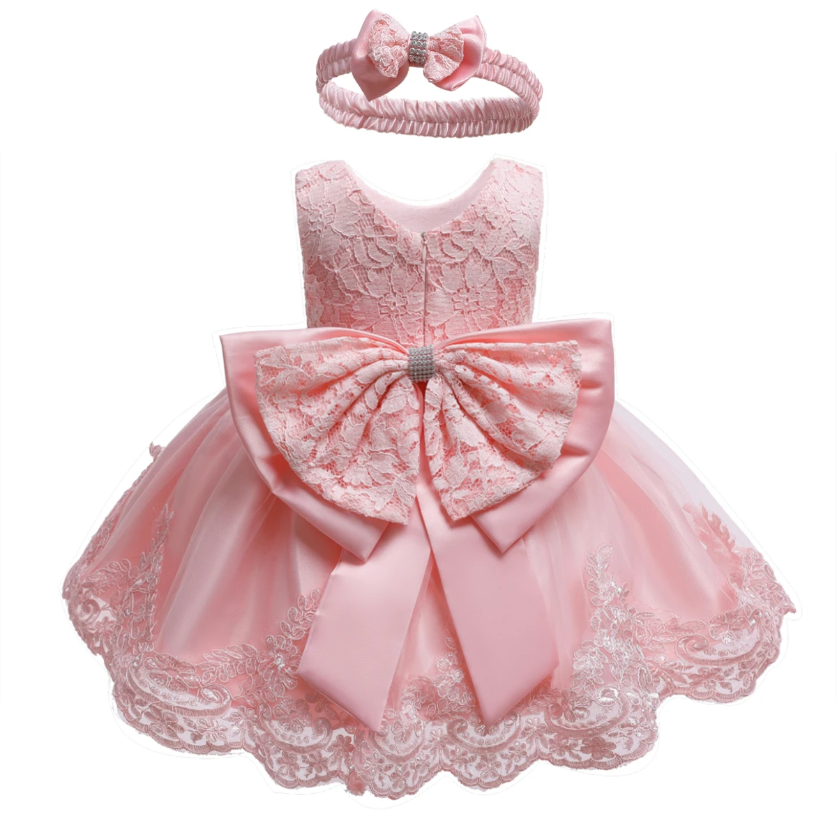 2020 Summer Infant Party Dress Baby Girls Christening Dresses For Girls First Year Birthday Christmas Newborn Clothes B-8348