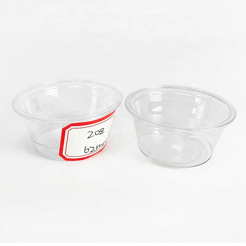Custom logo disposable frozen yogurt smoothie pudding sundae highly transparent pet PLA ice-cream clear cups with dome lids