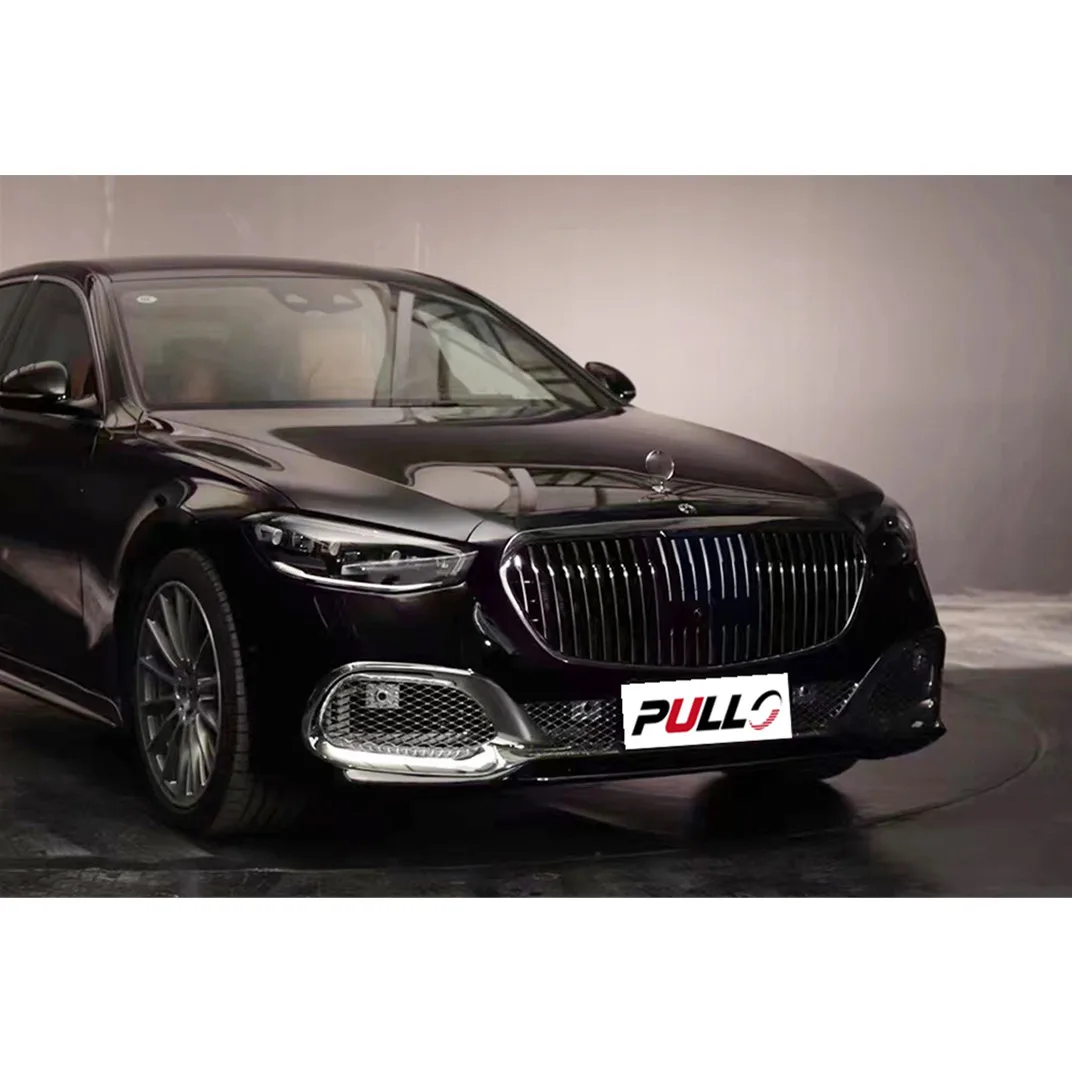 Body kit for Mercedes benz S class W223 2021 change to Maybach style include front and rear bumper assembly with grille