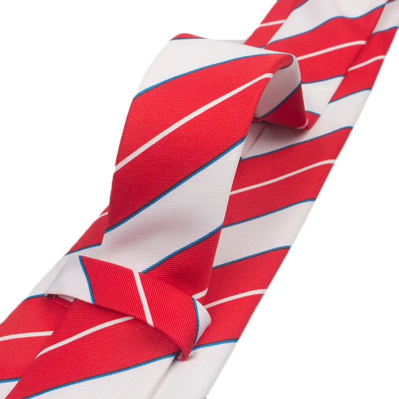 YAZHUO Neckwear Mens Formal  Tie True Red 100% Polyester Woven  Color School Ties Custom Club Tie with Logo