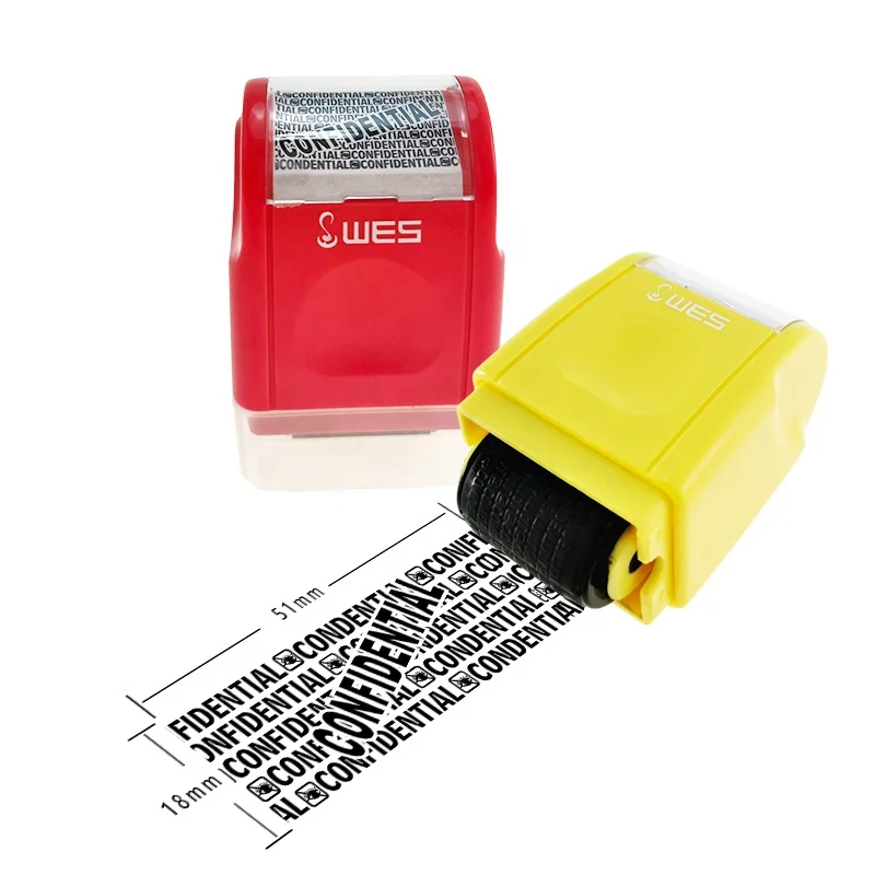 Custom roller stamp WES R-1820 privacy protection  flash stamp