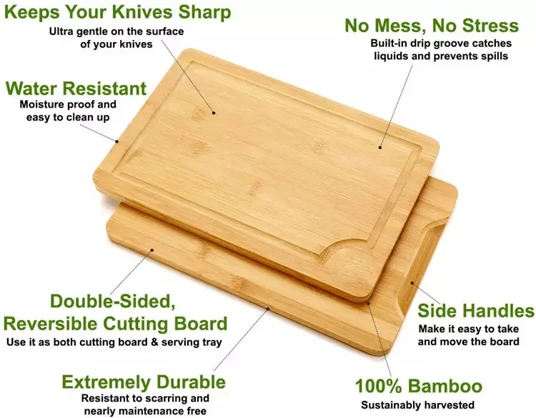 Multifunctional Chopping Board Cutting Boards for Kitchen Bamboo Large Wood Cutting Board