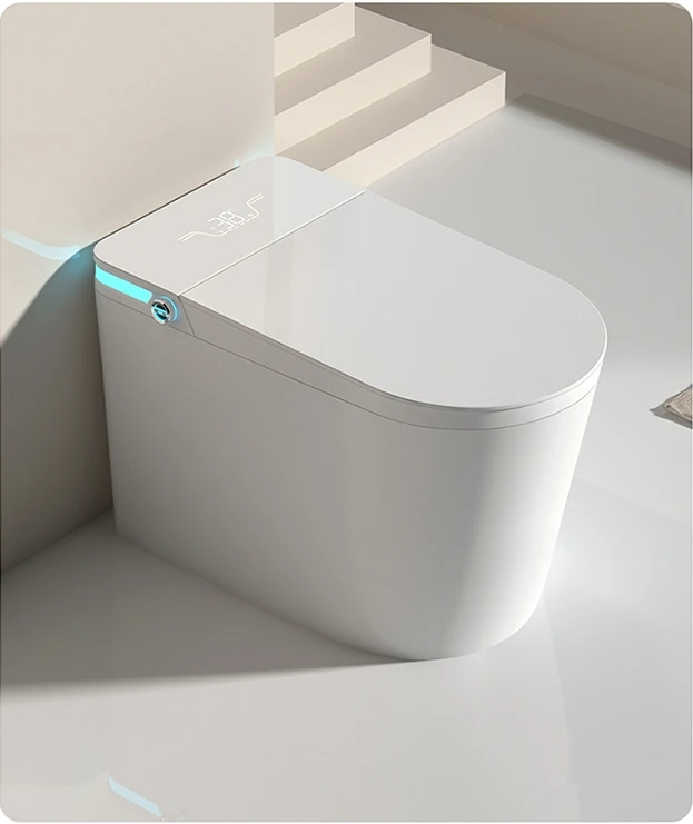 Apartment Suite Ceramic LED Display Smart Toilet Bowl Hotel Smart Sensing Flush Toilet Villa Bathroom Integrated Electric Toilet