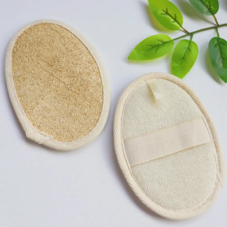 Exfoliating Loofah Sponge Pad 100% Natural Luffa Loofa Sponges Scrubber Brush Body  Bath Spa Shower
