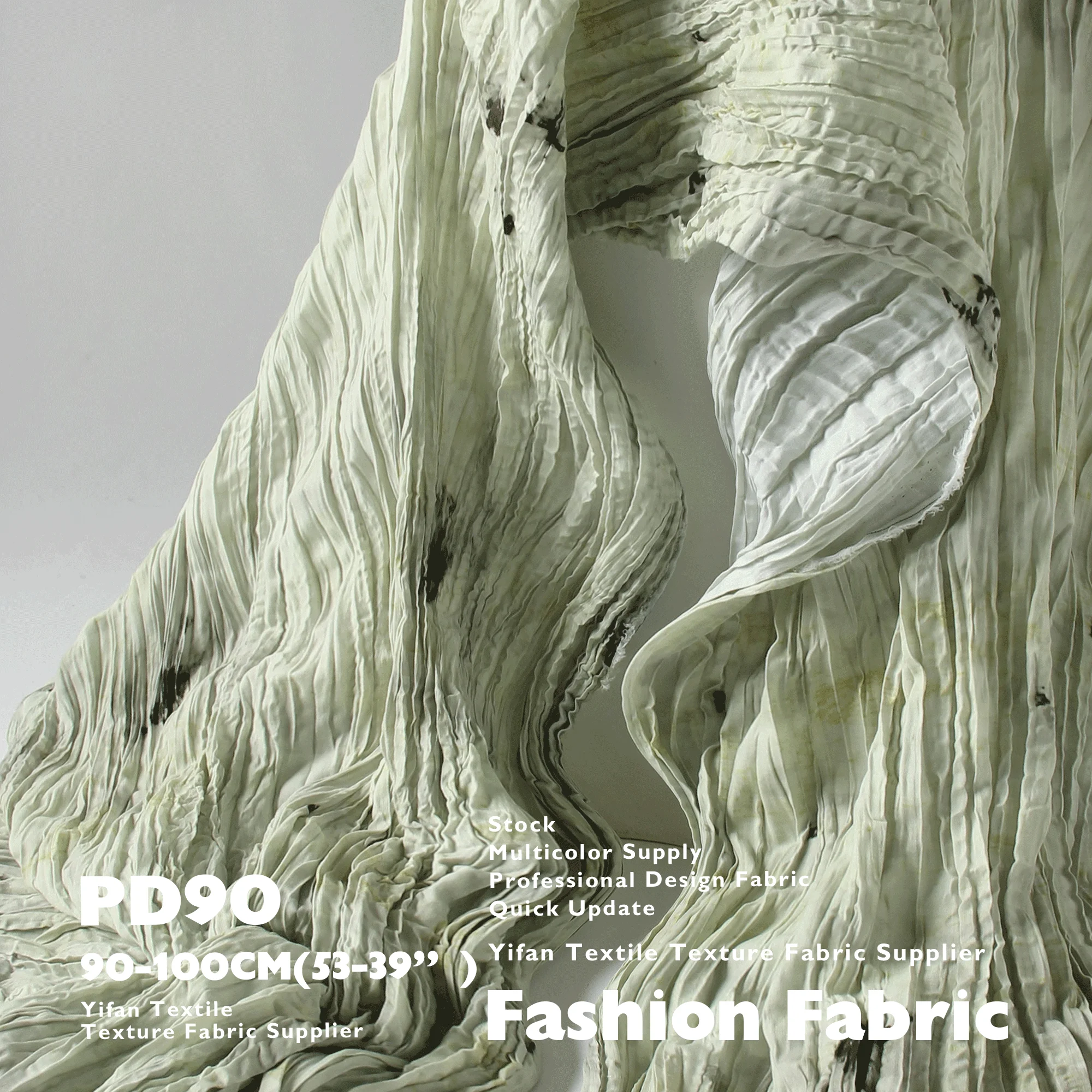 Fashion Fabrics Plant Dyed Ink Printed Fabric Natural Wrinkled Texture Fabric For Shirt Dress Skirt