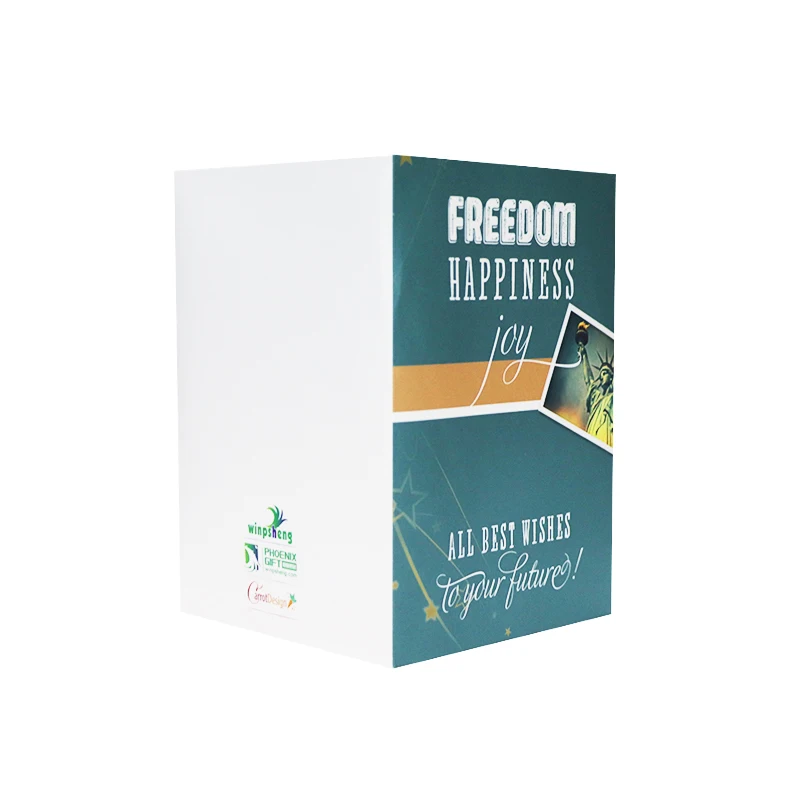 
OEM Light sensor musical led invitations birthday greeting card with sound 