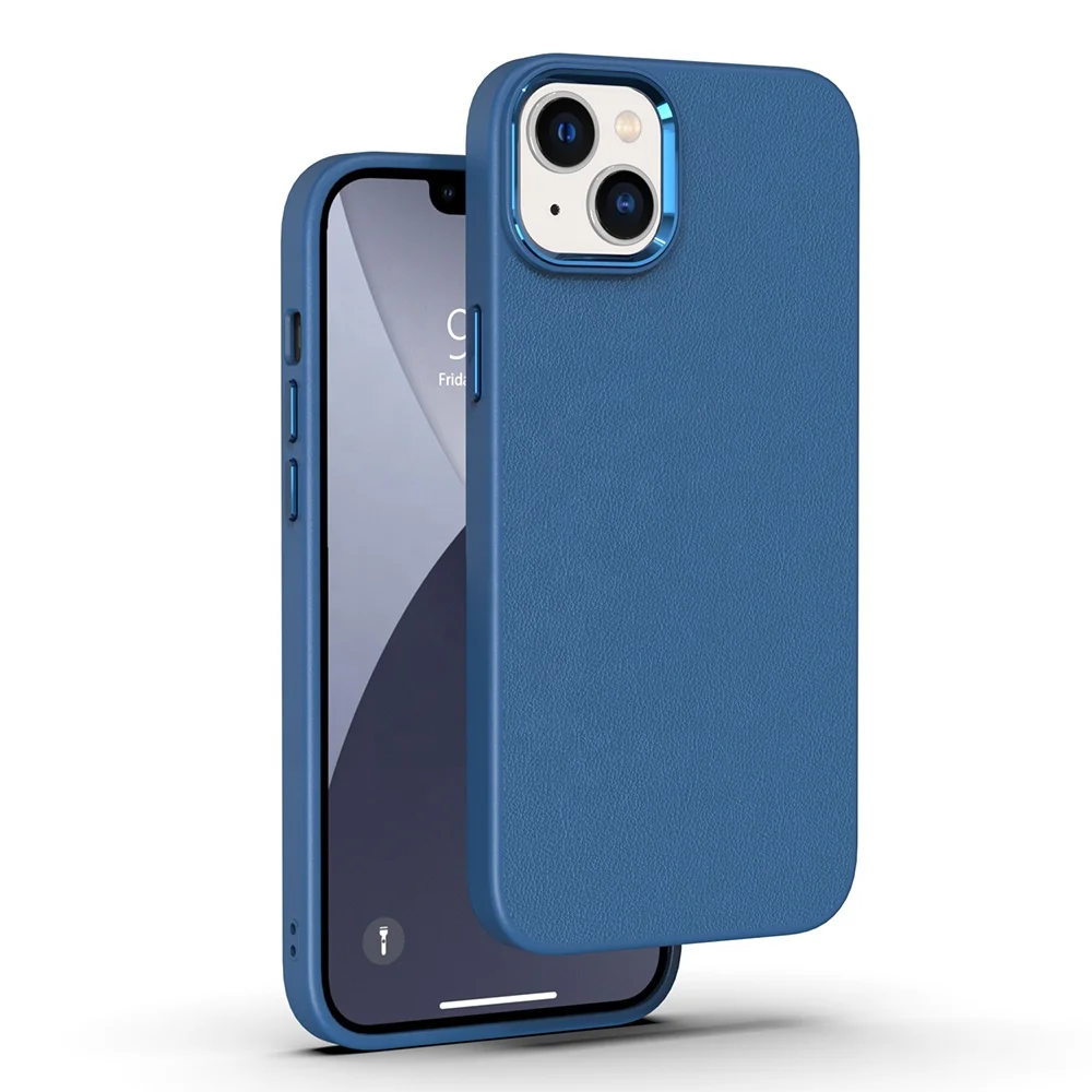 Elegant Luxury Leather Shockproof Metal Microfiber Cloth Silicone Phone Case For iPhone 14 Plus 13 Pro Max 12 Mini 11 Xr Xs 7 8