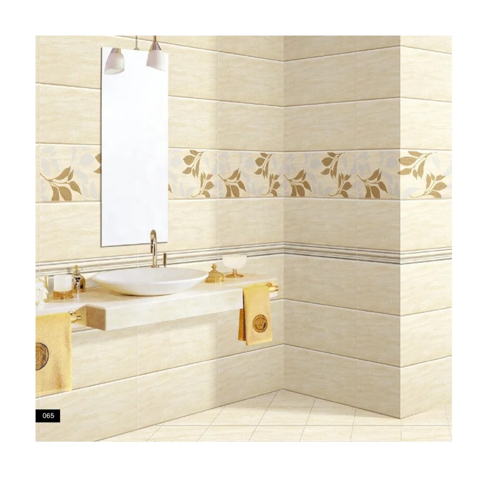 Ivory light beige yellow simple natural stone grain leaf pattern indoor bathroom kitchen balcony wall tile