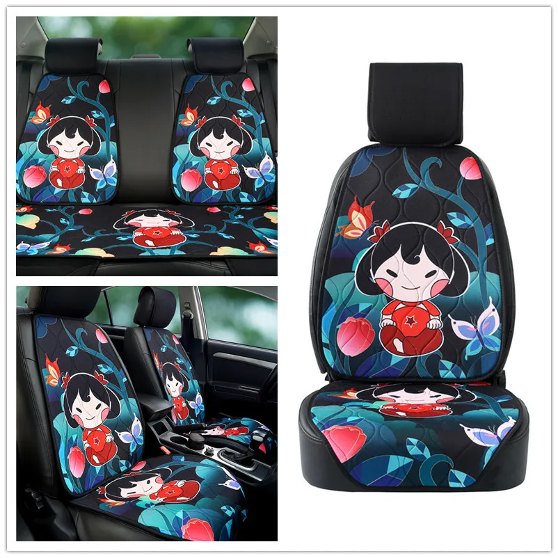 Полный комплект, новый китайский шикарный дизайн, фирменные чехлы на автомобильные сиденья на четыре сезона