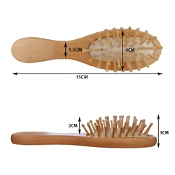 Natural bamboo and wood materials pocket size, portable travel, environmental protection and health wooden hair bamboo comb