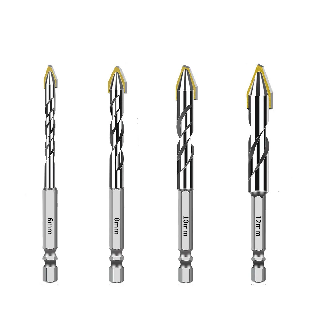 Hex Shank Eccentric Drill Bit Set for Brick Steel Tile Wood Glass Plastic Wall Mirror Masonry Concrete Drill Bit Set