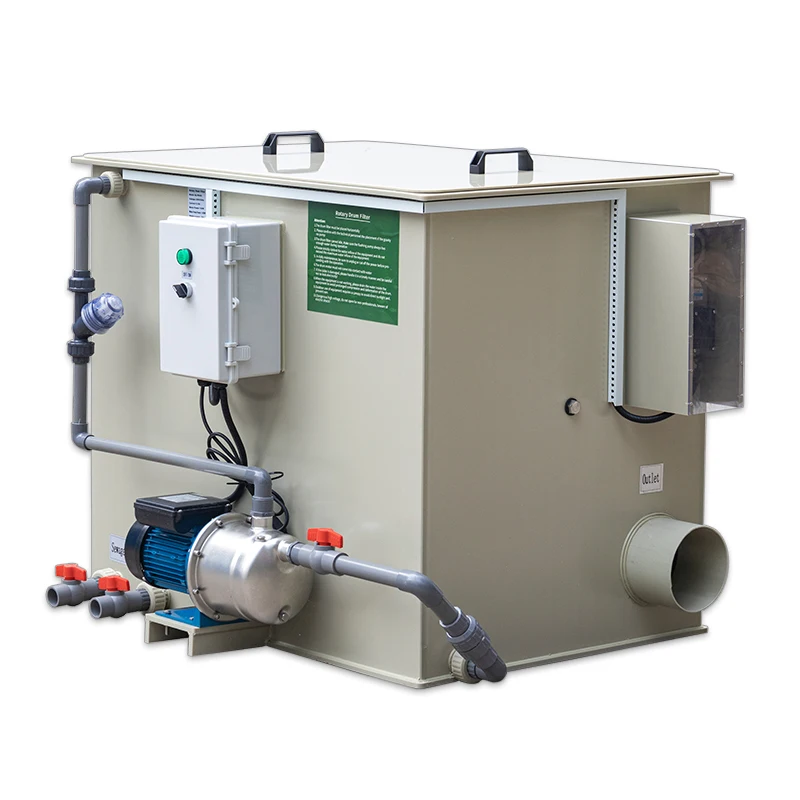 QihangRAS aquaculture equipment 220v 110v sea water fish shrimp farming filtration machine micro screen rotary drum filter