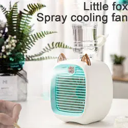 New Arrival Portable Mute Air Cooler Mini Desktop Water Cooling Spray Fan Student Dormitory Office Desktop Portable Cooling Fan