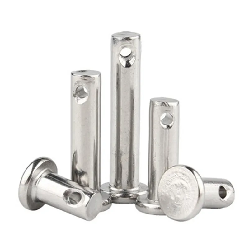 DIN 1444 ISO 2341b  A2 304 Stainless Steel Clevis Pins Axis Pin Roll Flat Head Cylindrical Pin With Hole M3