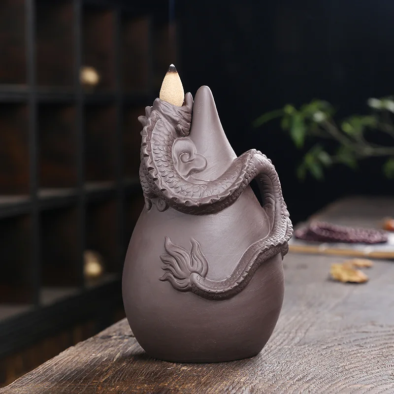 Mini Waterfall Aromatherapy Burner Ceramic Backflow Incene Burner Incense Holder Cender For Creative Home Decor