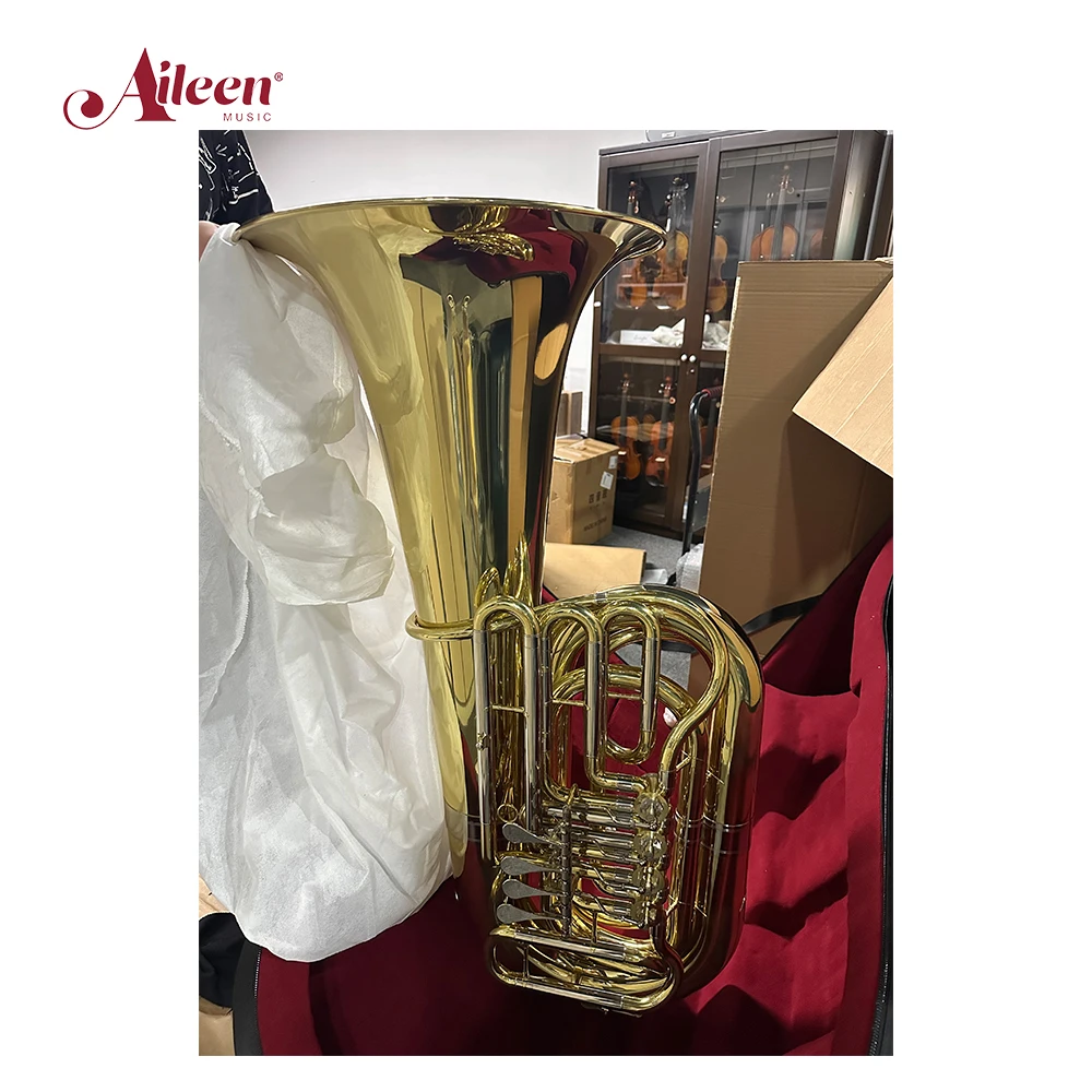 Nice Price Gold Lacquered Tuba 4/4 for Student Practice(TU-MR4438G-SYY)