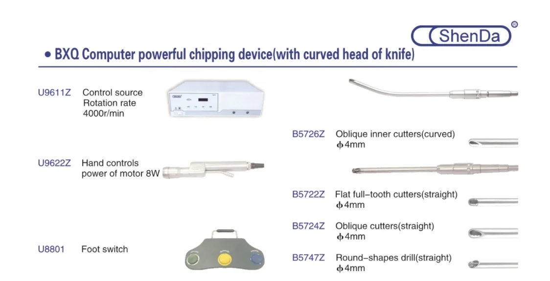 Computerized 4000 r/ min Nose-Drill Chipper Source ENT Surgery Power System Control Unit Computer Powerful Chipping Device