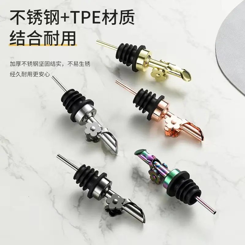 Weighted Stainless Steel Auto Flip Olive Oil Dispenser Spout Balsamic Vinegar/Alcohol Spouts Liquor Bottle