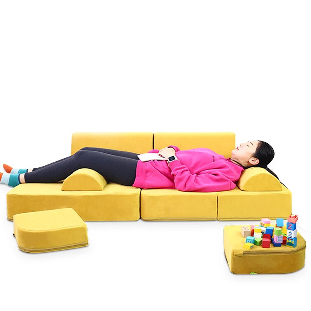 Customized Imaginative Modern Compressed Kids Sofa Set Modular  Kids Play Sofa for Playing Sitting Sleeping