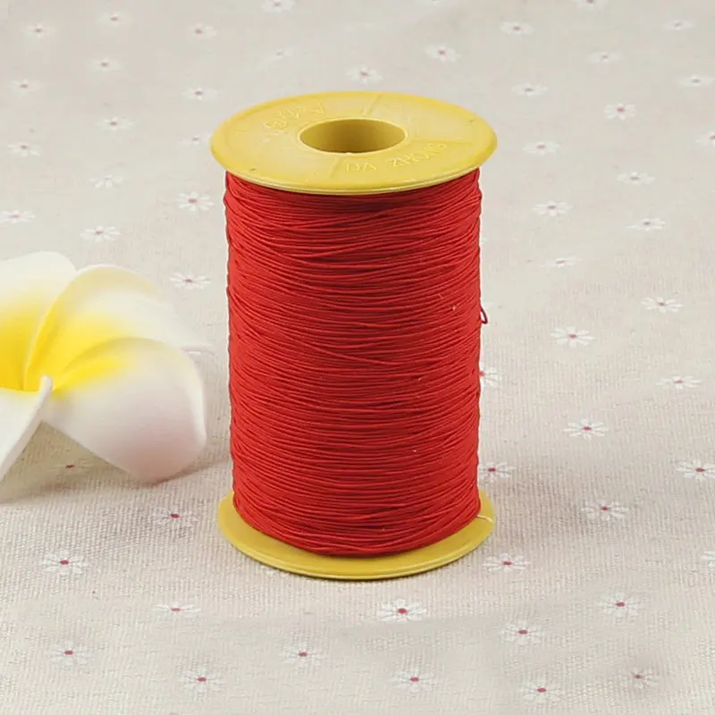 wholesale superfine 0.5mm polyester elastic cord/ sewing elastic thread with different colors