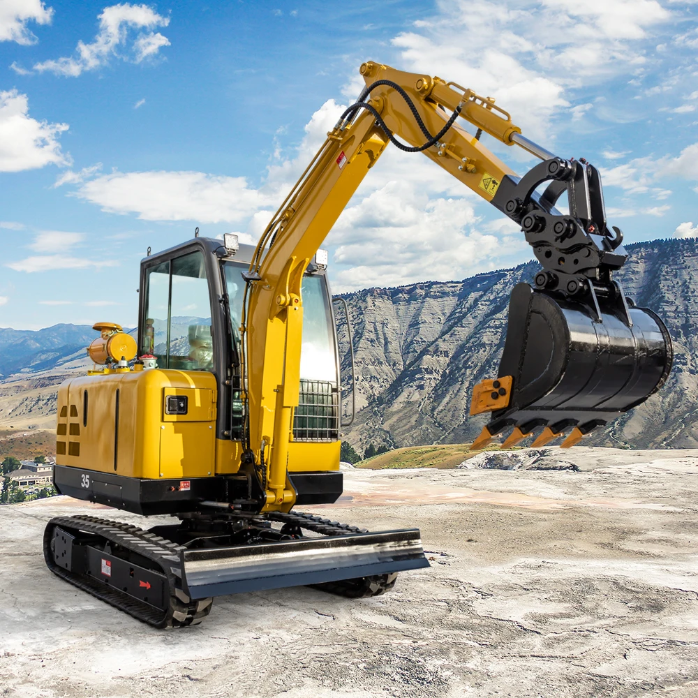 Hengwang HW35  Factory Low Price 3ton 3.5ton Micro Excavator Mini Digger With Closed Cabin