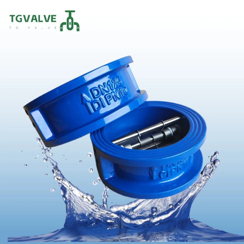 Custom Ductile Iron Wafer Type Double Disc Butterfly Check Valve