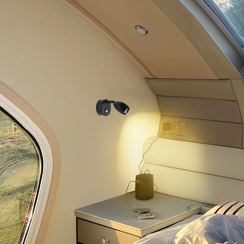 COB 2W 12V RV Boat RGB LED Reading Light with Touch Control Switch f Ceiling Spot light Touring Car RV Yacht Universal lights