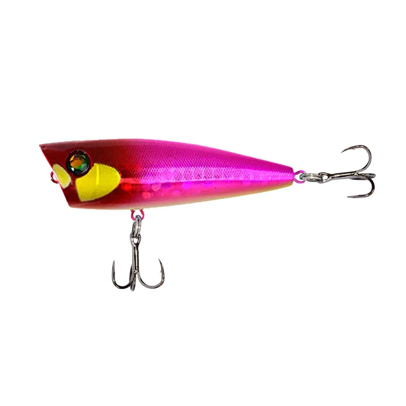 Hard Popper Lure 60mm 6.5g New Bomber Top Water Popper Lures Surface Artificial Topwater Baits for Pike Sea Bass Fishing