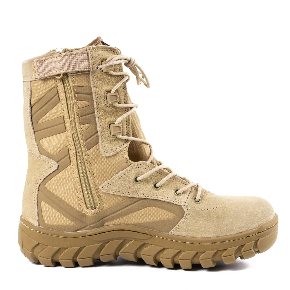 Genuine Leather  Boots  Combat Tactical  Beige  Safety Boots