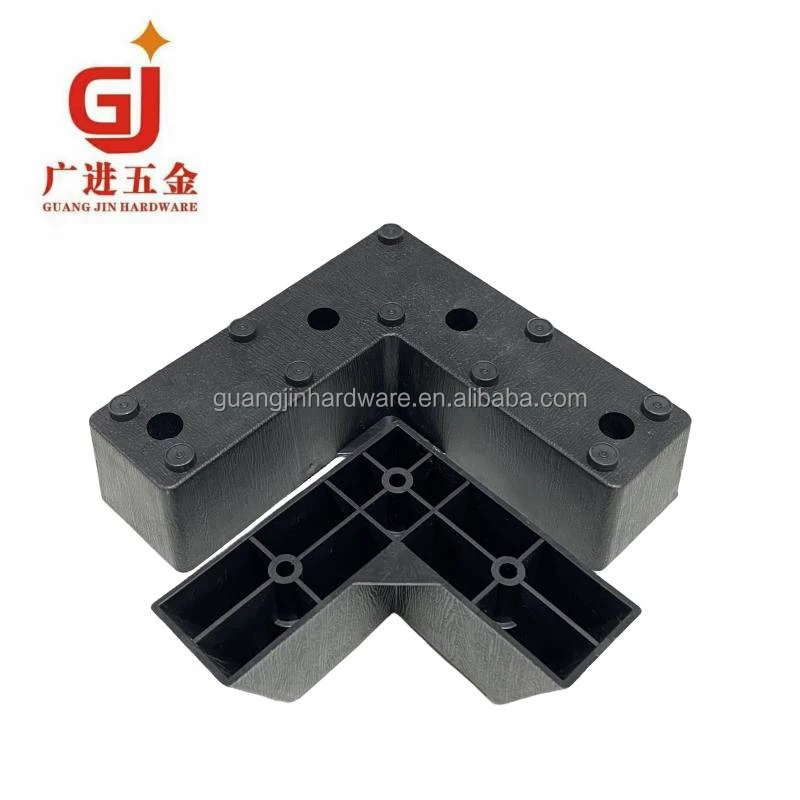 Plastic Furniture legs Square Shape Modern Sofa Legs Furniture Bed Cabinet Plastic Sofa Feet For Sale