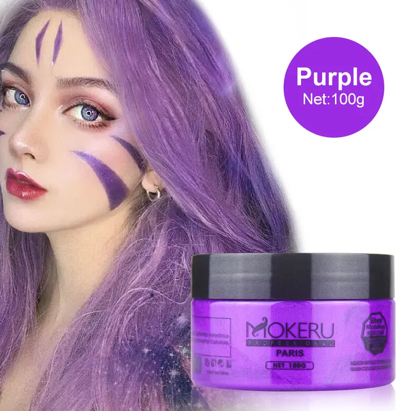 Wholesale Mokeru Natural Unisex Diy Hair Color Dye Cream Temporary Hair Color Cream Dye Paint For Hair Styling