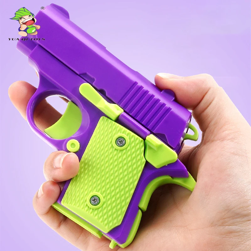YQ Tiktok 2023 Hot Sell Carrot Guns Mini M1911 Toy Gun 3D Printed Blowback Gun For Children